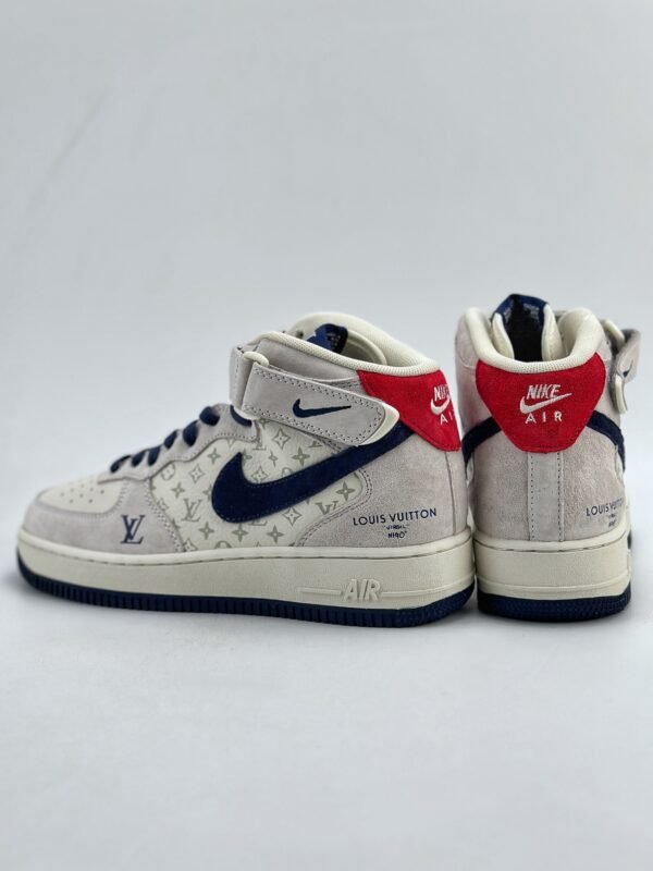 Nike Air Force 1 Mid 07 x Louis Vuitton Gray Blue Red - Image 6