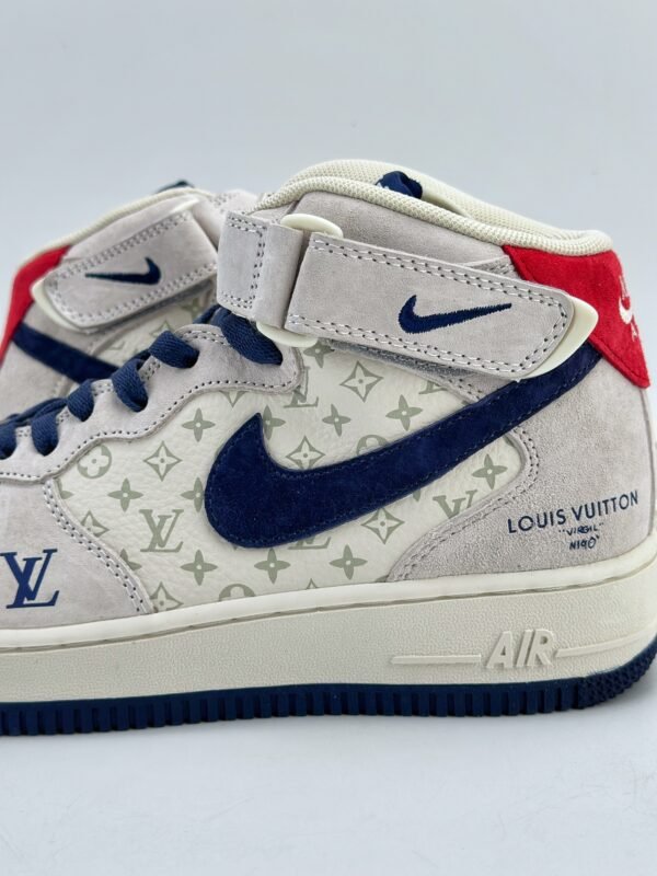 Nike Air Force 1 Mid 07 x Louis Vuitton Gray Blue Red - Image 10