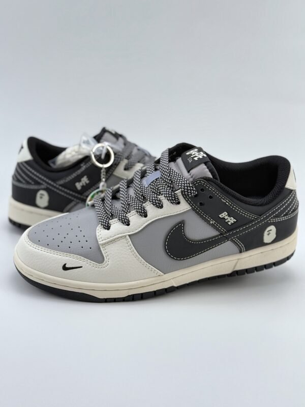 Nike SB Dunk Low x BAPE White Gray Black