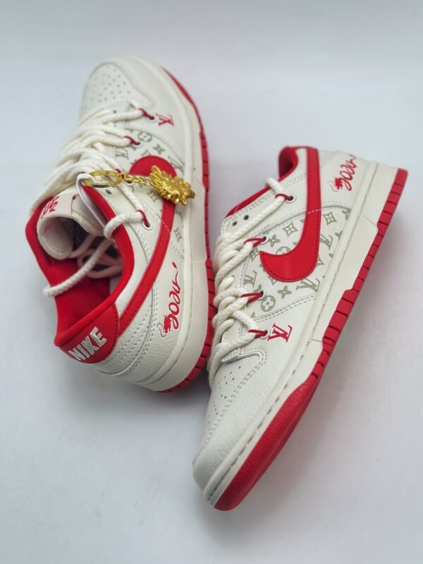 Nike SB Dunk Low x Louis Vuitton China Red Limited Edition Straps - Image 4