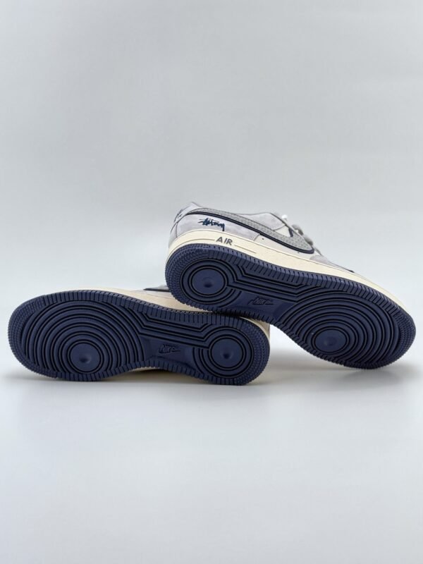 Nike Air Force 1 Low 07 x Stussy Beige Grey Blue - Image 7
