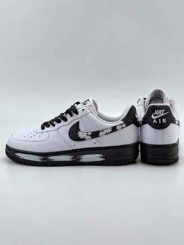 Nike Air Force 1 Low 07 Triple Labs Little Daisy White Black - Image 6