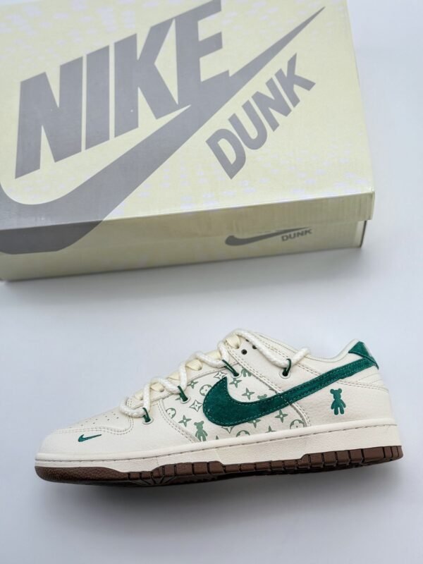 Nike SB Dunk Low x Louis Vuitton White Green - Image 8