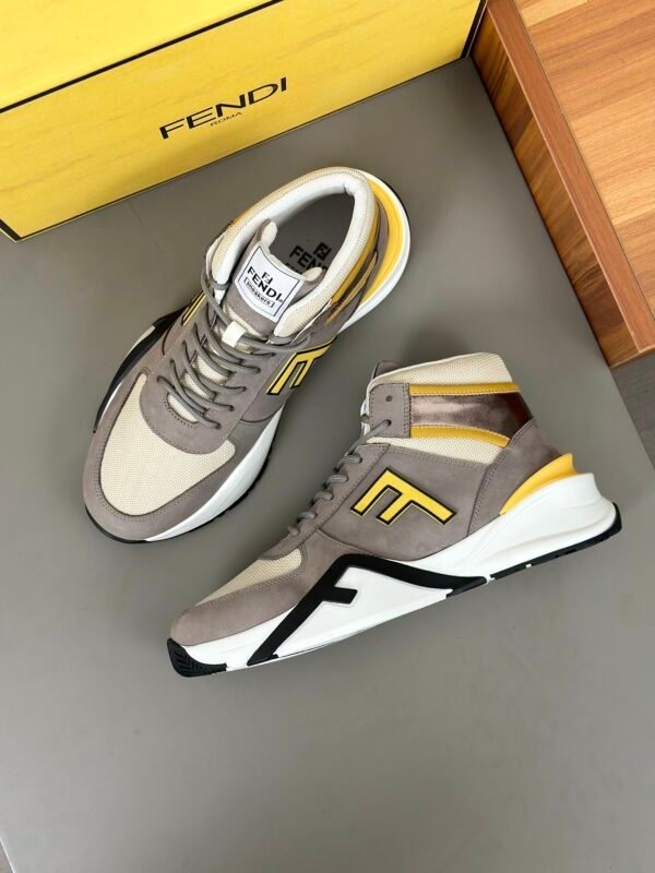 Fendi Men's Sneakers Yellow - Image 10