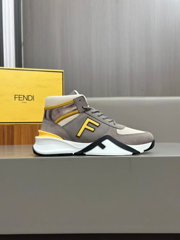 Fendi Men's Sneakers Yellow - Image 9
