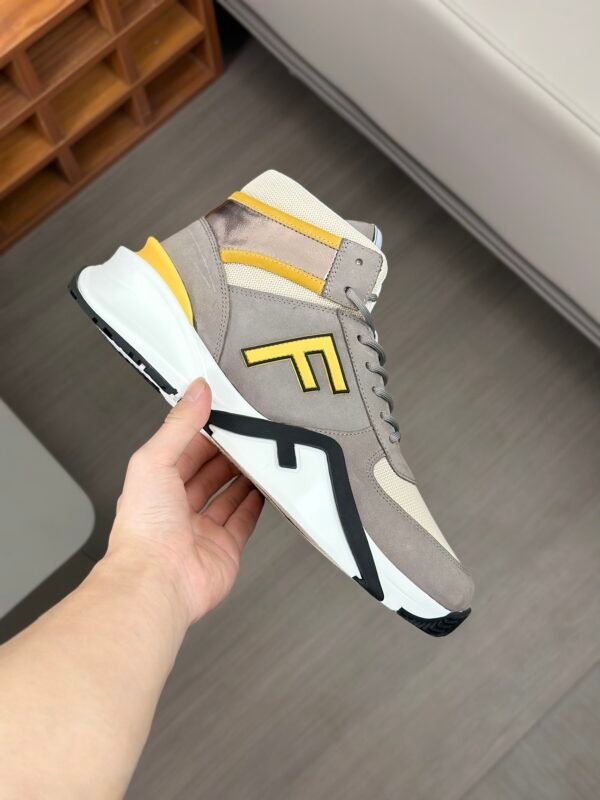 Fendi Men's Sneakers Yellow - Image 6