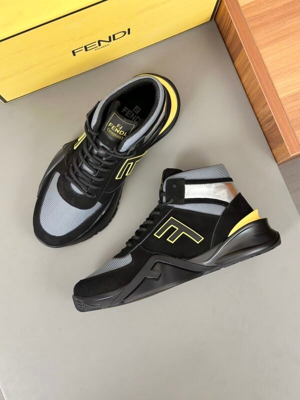Fendi Men's Sneakers Yellow - Image 9