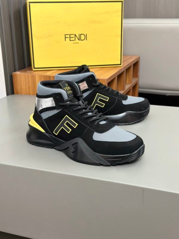 Fendi Men's Sneakers Yellow - Image 7