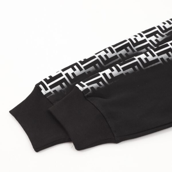 Fendi 24Fw Hooded Sweatshirt with Embroidered Letters on Chest and Double F Webbing on Sides - Image 7