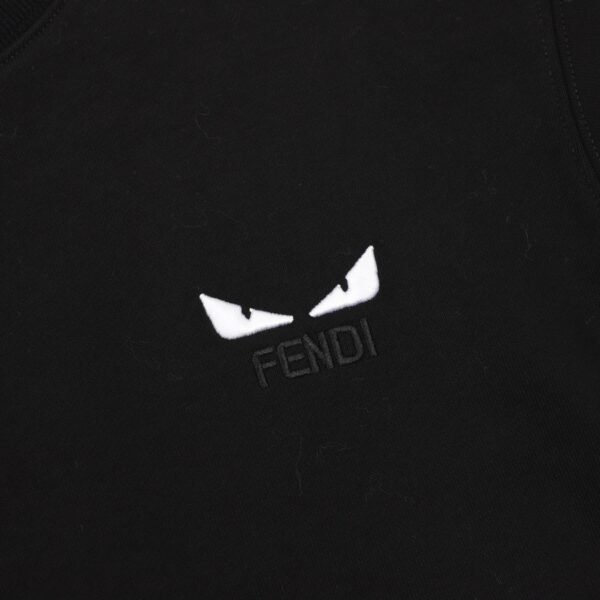 Fendi Little Monster Embroidered Eyes Crew Neck Sweatshirt - Image 9