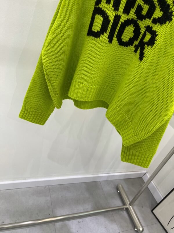 DIOR 💥High-end quality guarantee👍🏻 exclusive first 💯Overseas original single 💯[D grass green large letters loose sweater] - Image 13