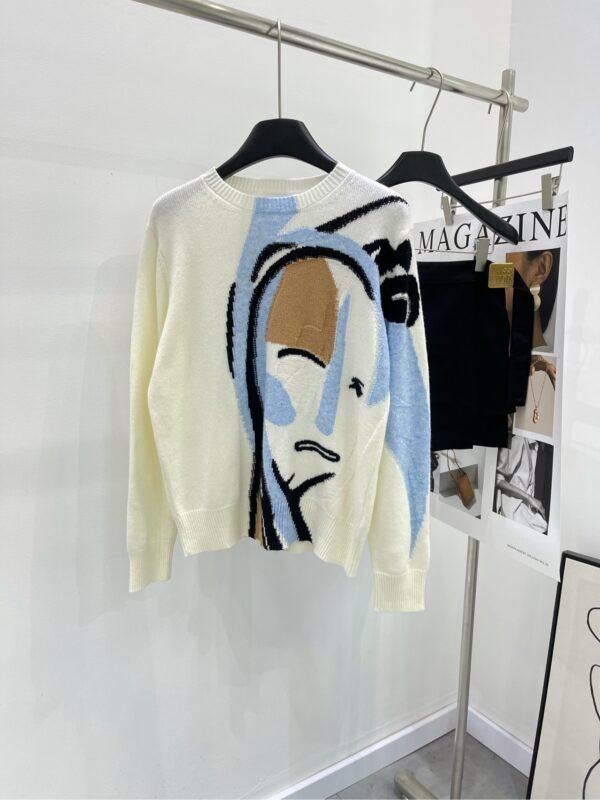 ERDOS 💥High-end quality guarantee👍🏻Exclusive first 💰💯Overseas original single💯[ER Art Portrait Jacquard Wool Sweater] - Image 10