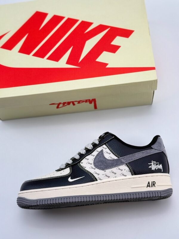 Nike Air Force 1 Low 07 x Stussy Black and White - Image 8