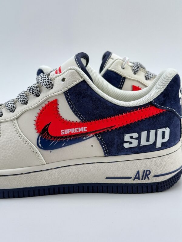 Nike Air Force 1 Low 07 x Supreme White Blue Red - Image 10