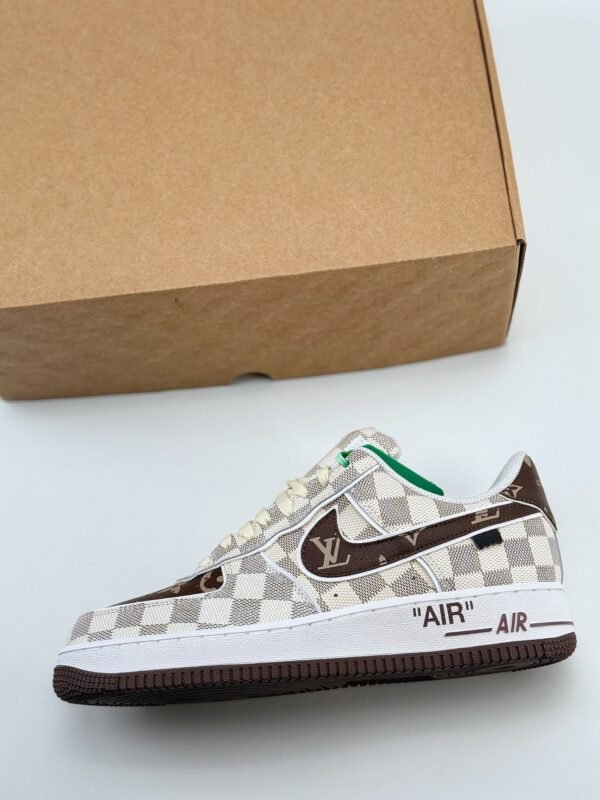 Nike Air Force 1 Low 07 x Louis Vuitton White Brown - Image 8