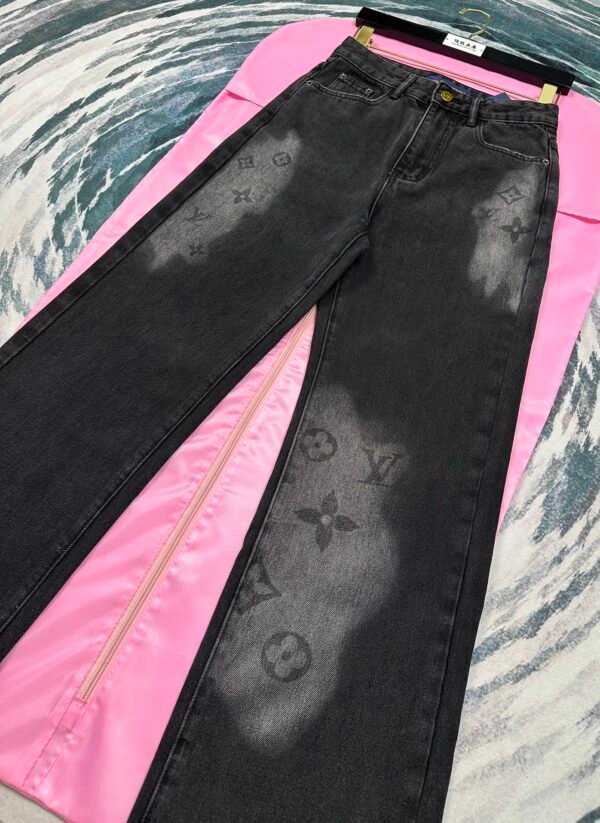PRADA😍High-end quality assurance 👍Exclusive first 😘Tail light laser burnout denim pants (women's) - Image 7