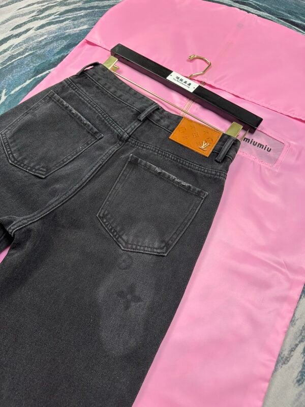 PRADA😍High-end quality assurance 👍Exclusive first 😘Tail light laser burnout denim pants (women's) - Image 5