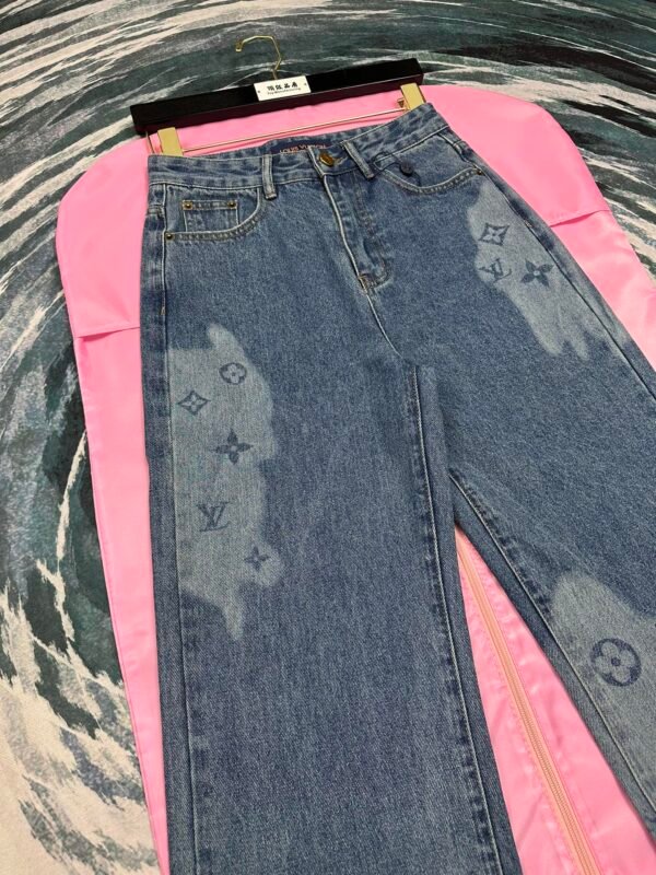 PRADA😍High-end quality assurance 👍Exclusive first 😘Tail light laser burnout denim pants (women's) - Image 2