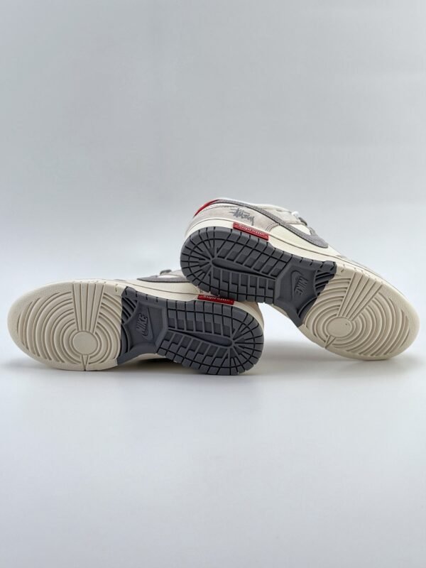 Nike SB Dunk Low x Supreme x Stussy Beige Gray Red - Image 7