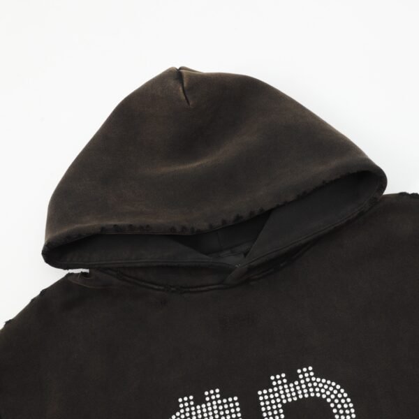 Balenciaga Double B Bitcoin Drilling Padded Hooded Sweatshirt - Image 3