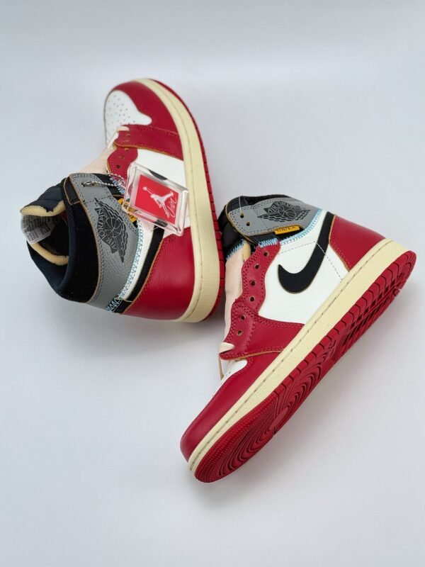 Air Jordan 1 Retro High x Union LA “Chicago Shadow” White Gray Red - Image 4