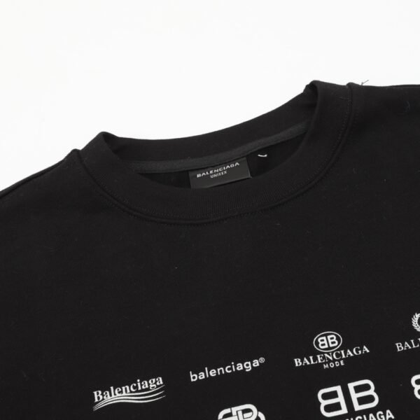 Balenciaga Classic all-over logo collection print crew neck sweater - Image 9