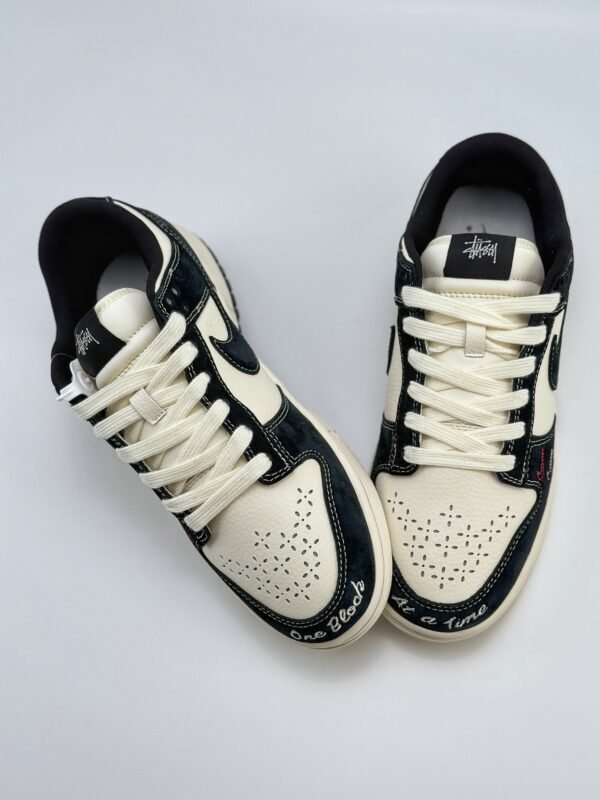 Nike SB Dunk Low x Supreme x Stussy Beige Black - Image 3