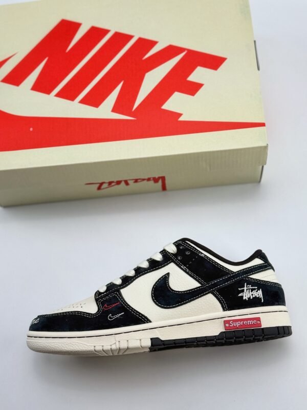 Nike SB Dunk Low x Supreme x Stussy Beige Black - Image 8