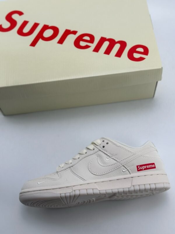NIKE SB Dunk Low x Supreme Milk White - Image 8