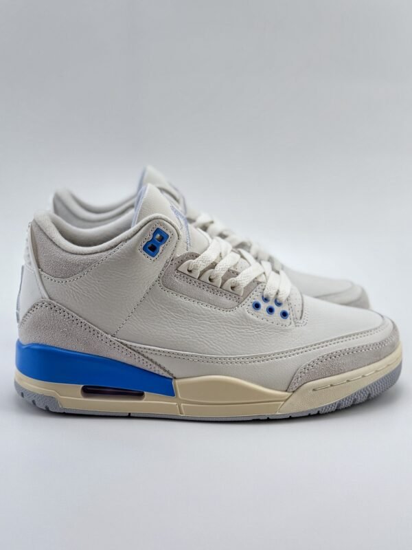 Air Jordan 3 retro retro white and blue Trendy Retro Basketball Shoes - Image 5