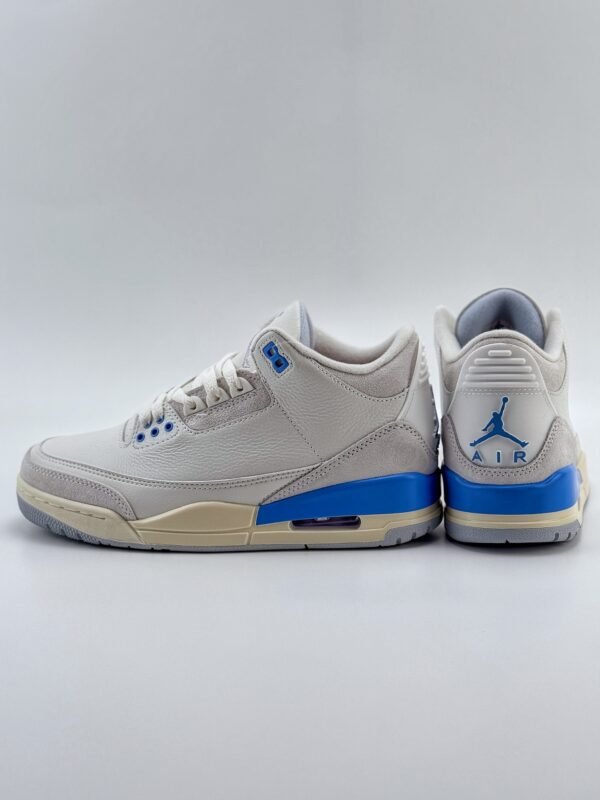 Air Jordan 3 retro retro white and blue Trendy Retro Basketball Shoes - Image 6