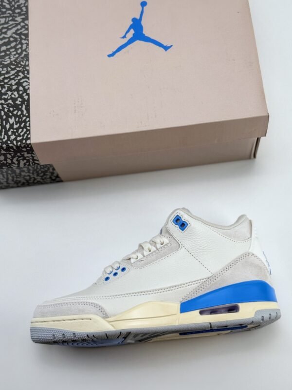 Air Jordan 3 retro retro white and blue Trendy Retro Basketball Shoes - Image 8