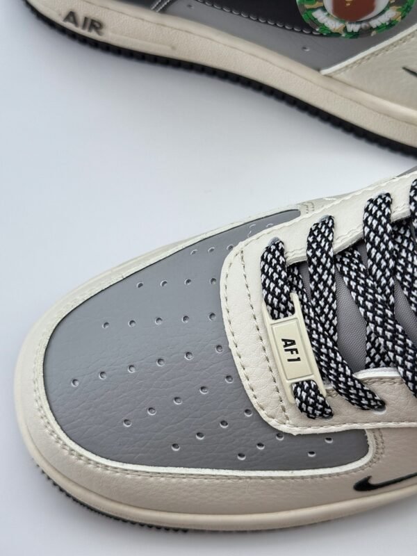 Nike Air Force 1 Low 07 x BAPE Beige Grey Black - Image 9