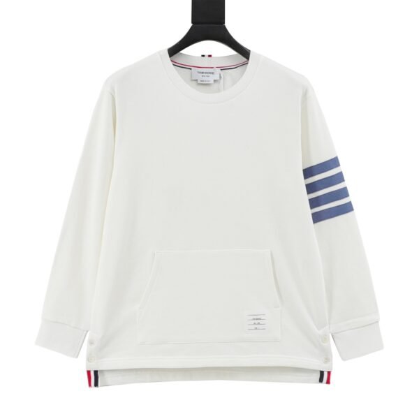 Tom Browne new four-bar color weave crew neck sweater