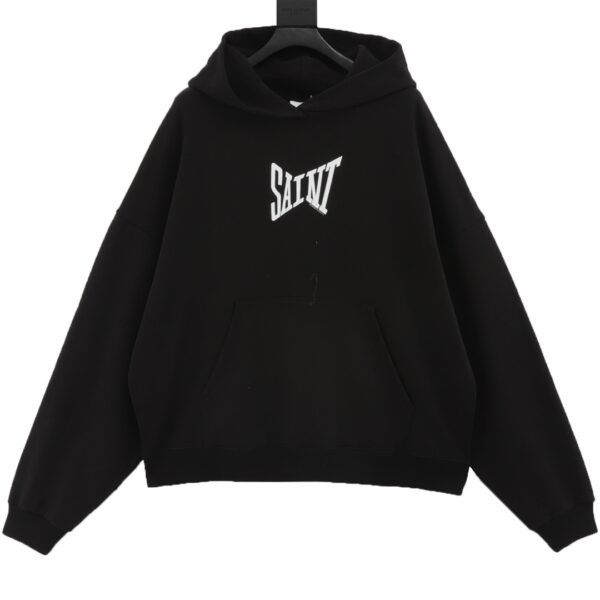 SAINT MICHAEL 24FW RIBON SAINT monogrammed hooded sweatshirt - Image 3