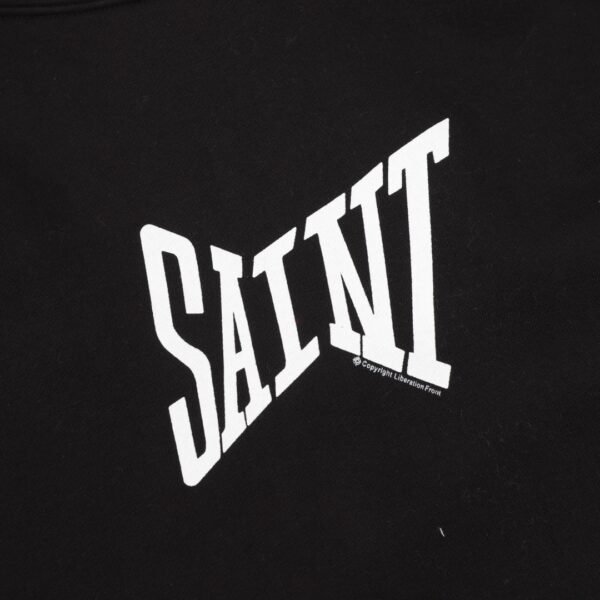 SAINT MICHAEL 24FW RIBON SAINT monogrammed hooded sweatshirt - Image 2