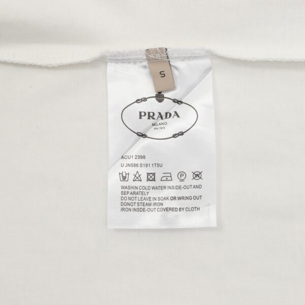 Prada chest dark patterned toothbrush embroidered logo long sleeve T-shirt - Image 4