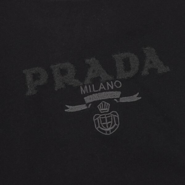 Prada chest dark patterned toothbrush embroidered logo long sleeve T-shirt - Image 2