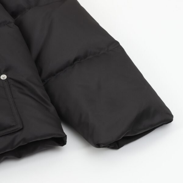 Prada PRD Nylon Logo Flap Pocket Stand Collar Down Jacket - Image 9