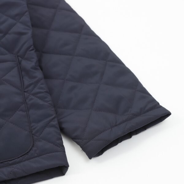 Prada 24Fw Corduroy Collar Triangle Label Lattice Cotton Jacket - Image 4