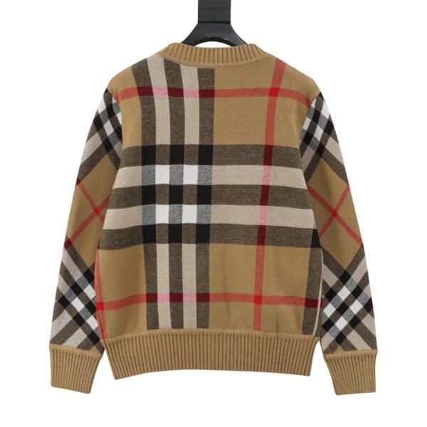 Burberry Striped Plaid Jacquard Knit Sweater Cardigan - Image 9