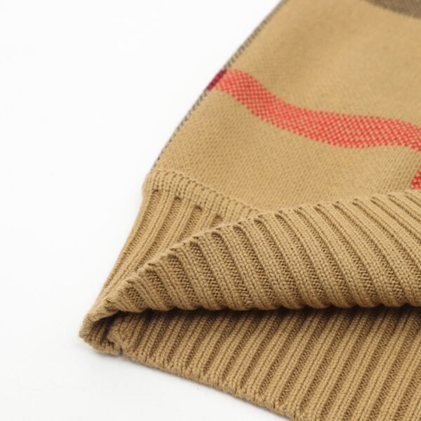 Burberry Striped Plaid Jacquard Knit Sweater Cardigan - Image 3