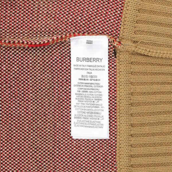 Burberry Striped Plaid Jacquard Knit Sweater Cardigan - Image 5