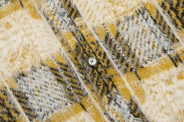 ST07#P249 „Exklusiver Stil, echte Form.“ STUSSY Stussy Plaid V-neck Buttoned Classic Autumn and Winter Cardigan Jacket - Image 2