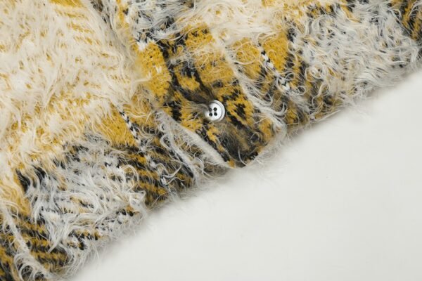 ST07#P249 „Exklusiver Stil, echte Form.“ STUSSY Stussy Plaid V-neck Buttoned Classic Autumn and Winter Cardigan Jacket - Image 3