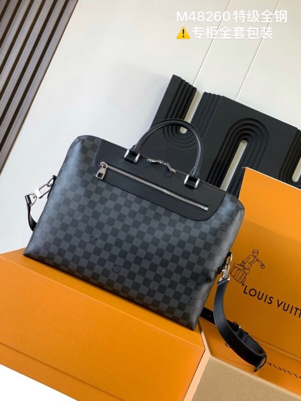 Louis Vuitton lv exklusive erste Modell: M48260 [spezielle verbesserte Version] Leder ist echt Gießerei Italien A-Klasse Diamant Ledertasche - Image 13