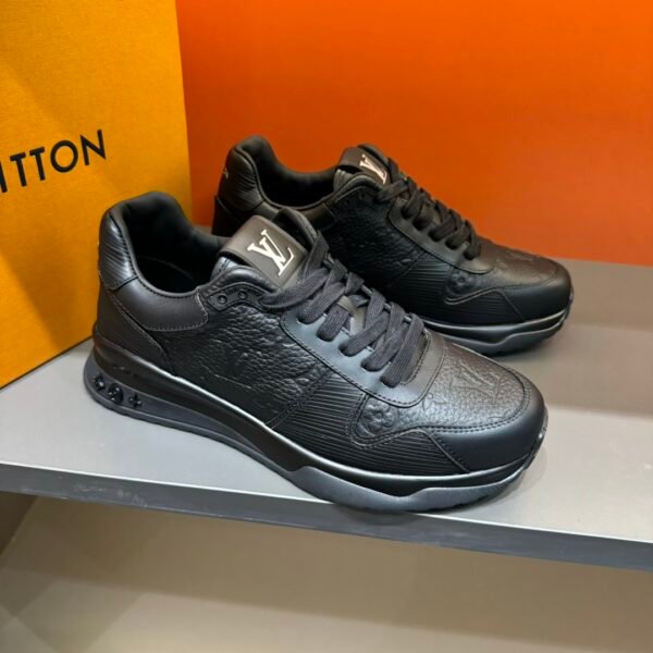 Louis Vuitton Run Away High-End Men's Casual Sneaker/Black - Image 4