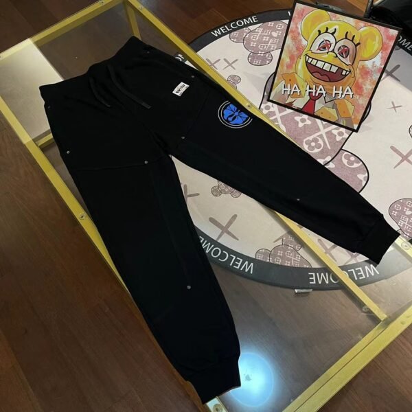 2024 new EV men's studded cherry blossom small M letters seagull cotton sweat pants casual pants sweatpants