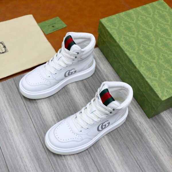 Gucci High Top Shoes/White - Image 4