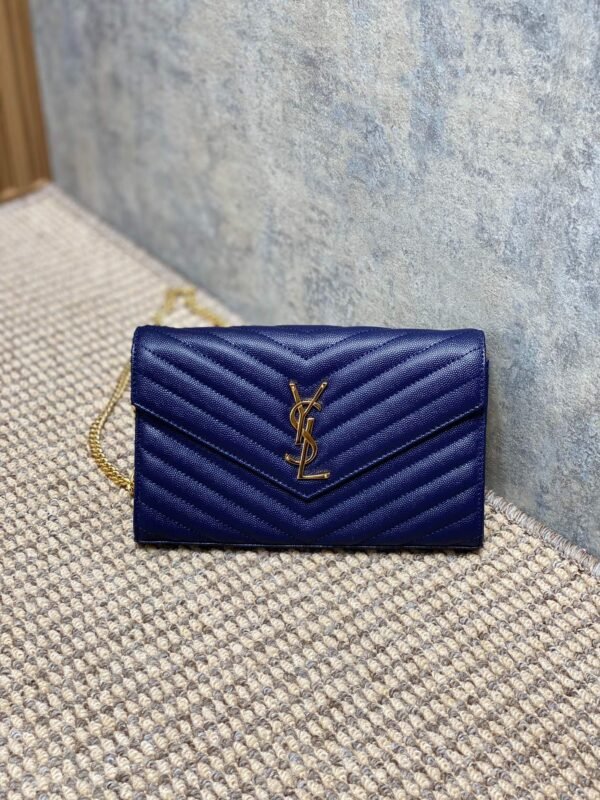 YSL Saint Laurent hot models top caviar ball pattern original single replica peut être utilisé comme pochette peut être utilisé comme sac à bandoulière à l'intérieur 20 card size : 22.5 * 14 * 4 code 360452